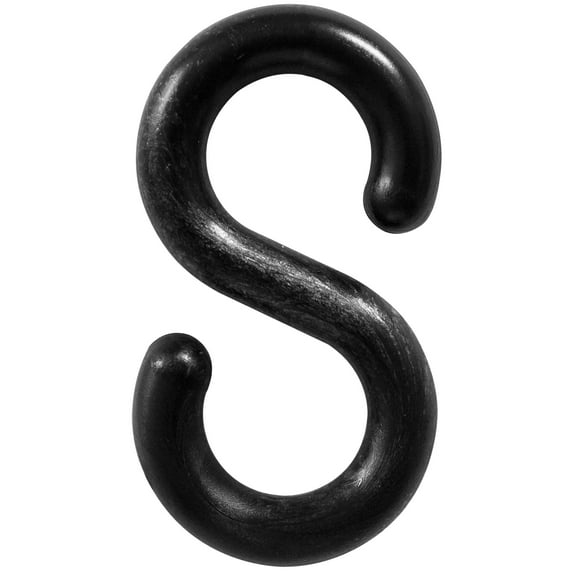 1 Inch Black S-Hooks (10 Pk)