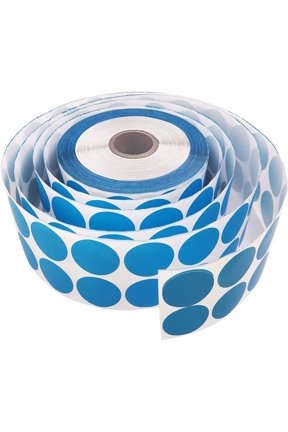 1 Inch Blue Round Color Coding, DaKuan Circle Dot Labels, 2500 Stickers Per Roll