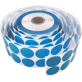 1 Inch Blue Round Color Coding, DaKuan Circle Dot Labels, 2500 Stickers Per Roll