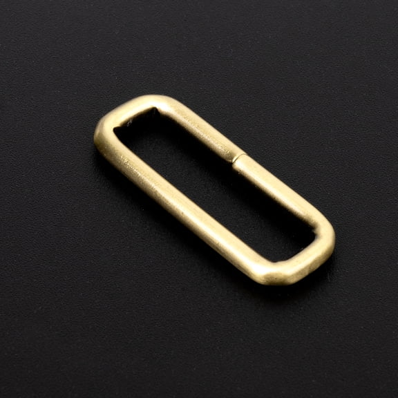 Country Brook Design® 1 Inch Brushed Brass Rectangle Metal Keeper, 50 Pack