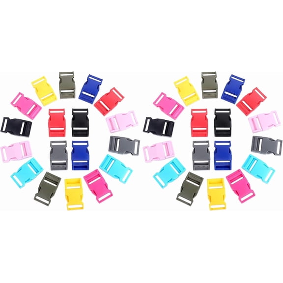 1 Inch Buckles, 18pcs Side Release Plastic Buckles Colorful Heavy Duty Plastic Buckles for Backpack Belt Sewing Fanny Pack