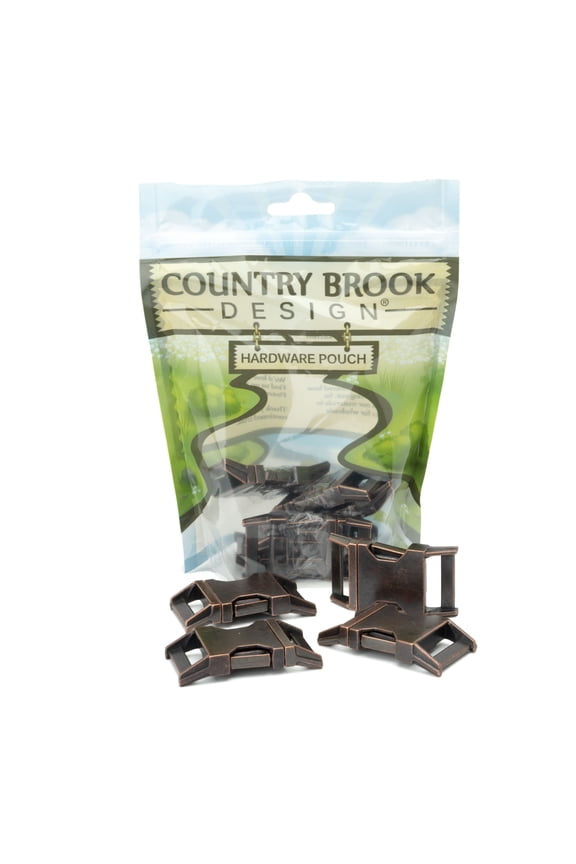 ® 1 Inch Contoured Antique Copper Side Release Buckles, 5 Pack