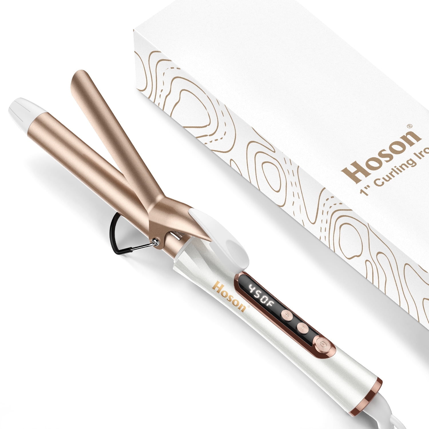 1 Inch Curling Iron, Dual Voltage Hair Curling Iron Ceramic Tourmaline