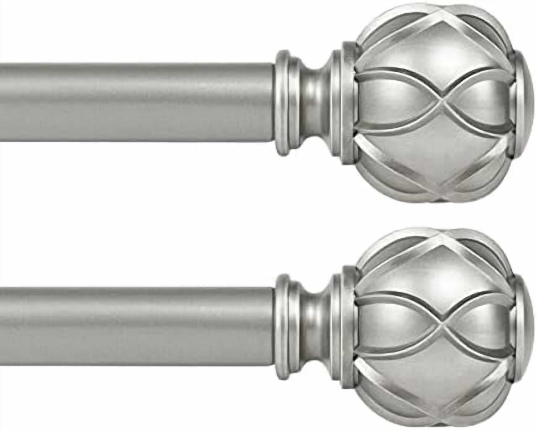 1 Inch Curtain Rod Telescoping Single Drapery Rod 28 to 48 Inches (2.3 ...