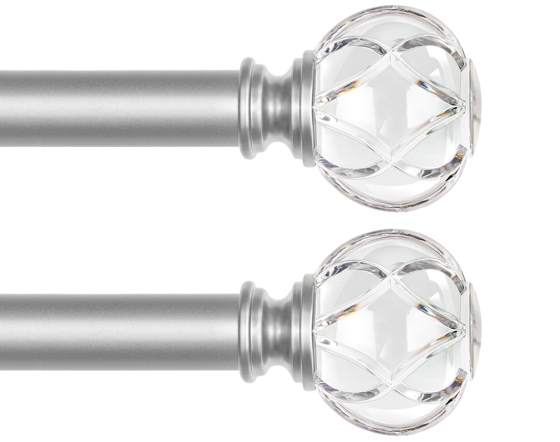 1 Inch Curtain Rods 32 To 58 Inches (2.6-4.8 Feet) Telescoping Rod For ...