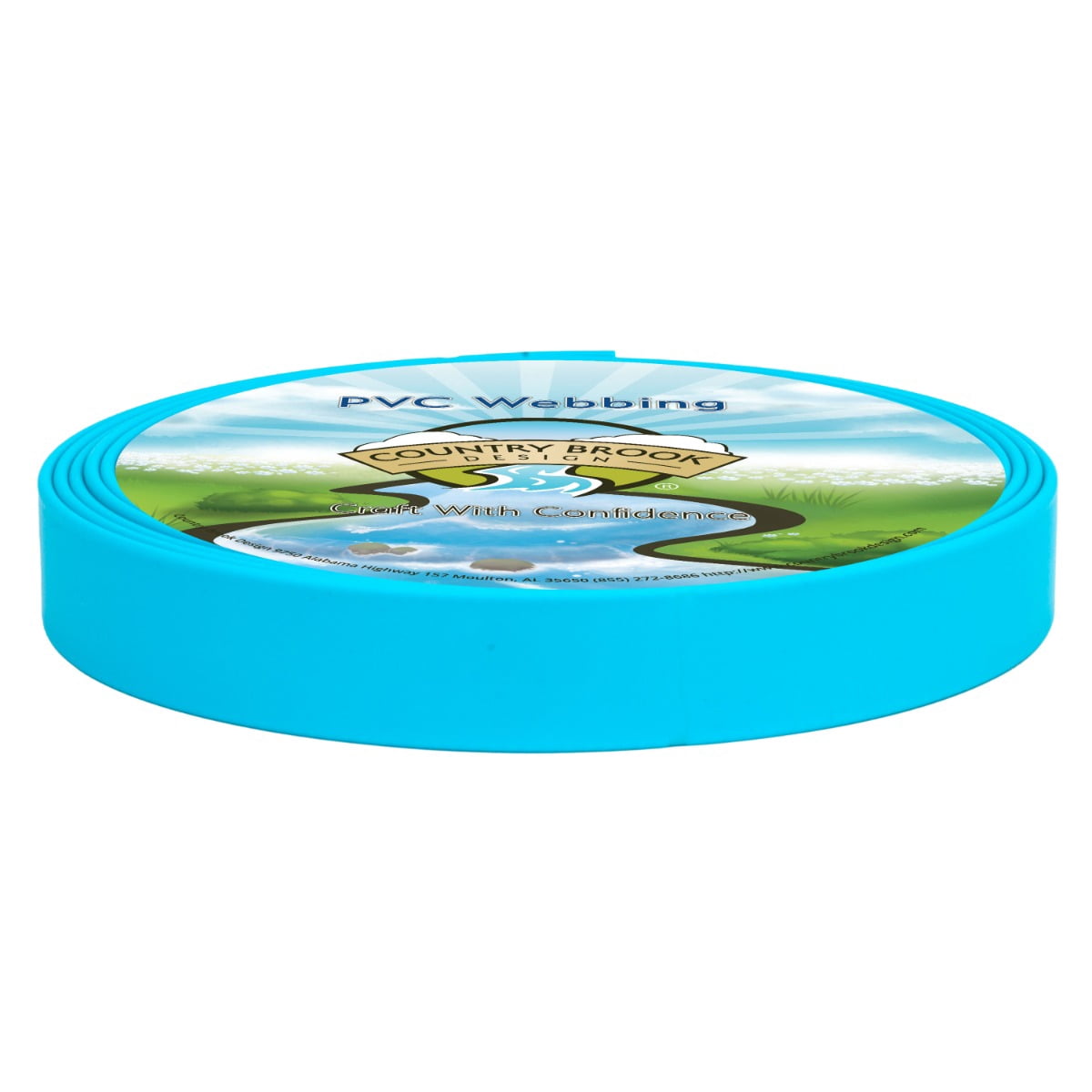 Country Brook Design® 1 Inch Cyan PVC Webbing, 10 Yards - Walmart.com