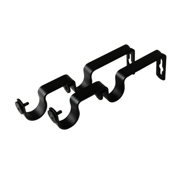 1 Inch Double Brackets - Black