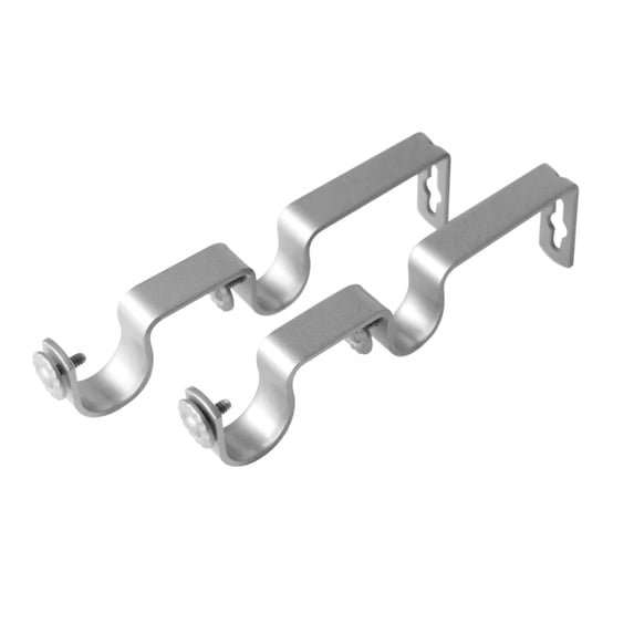 1 Inch Double Brackets - Satin Nickel