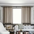 thumbnail image 1 of 1 Inch Double Curtain Rods 36 To 72 Inches(3-6ft), Drapery Rods For Windows 24 To 68 Inches, Telescoping Dual Curtain Rod With Round Finials, Black, 1 of 10