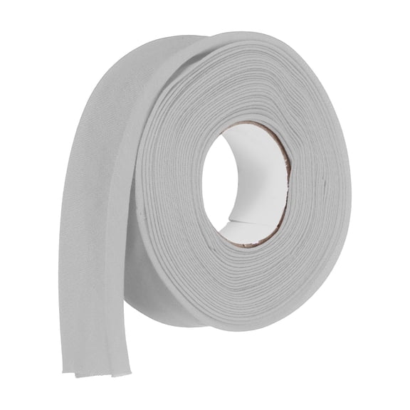 1 Inch Double Fold Bias Tape Polyester Continuous Bulk Bias Tape for Sewing, Seaming Quilting Hemming Binding Crafts (Gray 6 Yards)