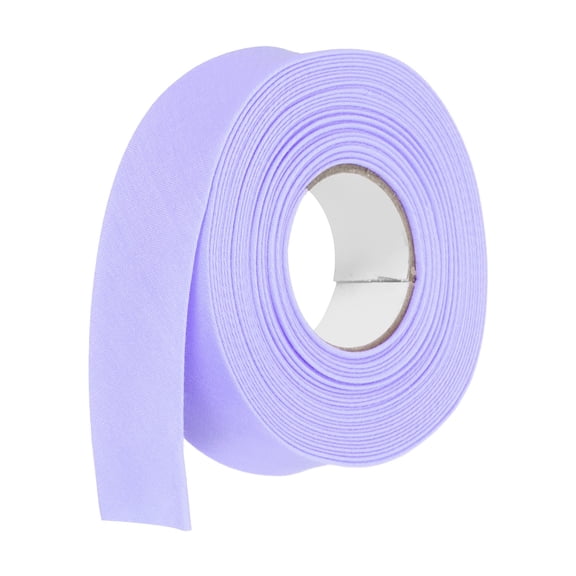 1 Inch Double Fold Bias Tape Polyester Continuous Bulk Bias Tape for Sewing, Seaming Quilting Hemming Binding Crafts (Light Purple 6 Yards)