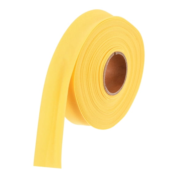 1 Inch Double Fold Bias Tape Polyester Continuous Bulk Bias Tape for Sewing, Seaming Quilting Hemming Binding Crafts (Yellow 6 Yards)