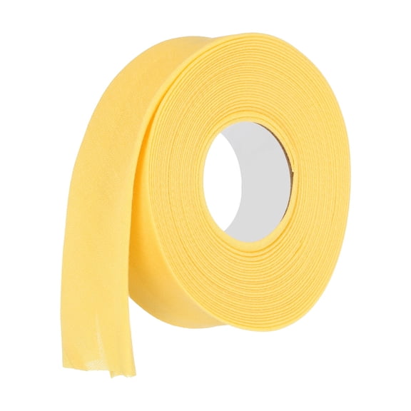 1 Inch Double Fold Bias Tape Polyester Continuous Bulk Bias Tape for Sewing, Seaming Quilting Hemming Binding Crafts (Yellow 6 Yards)