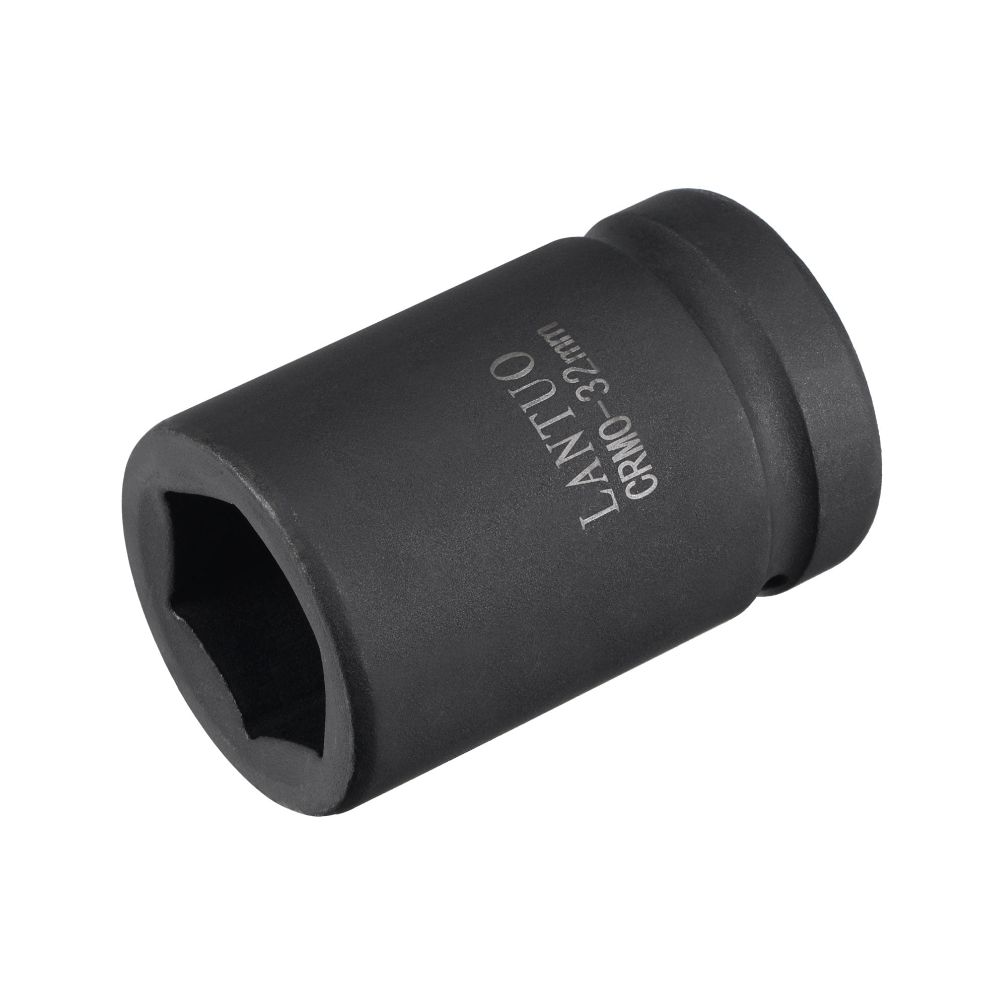 1-Inch Drive by 32mm 6-Point Impact Socket, CR-MO 80mm Length, Standard ...