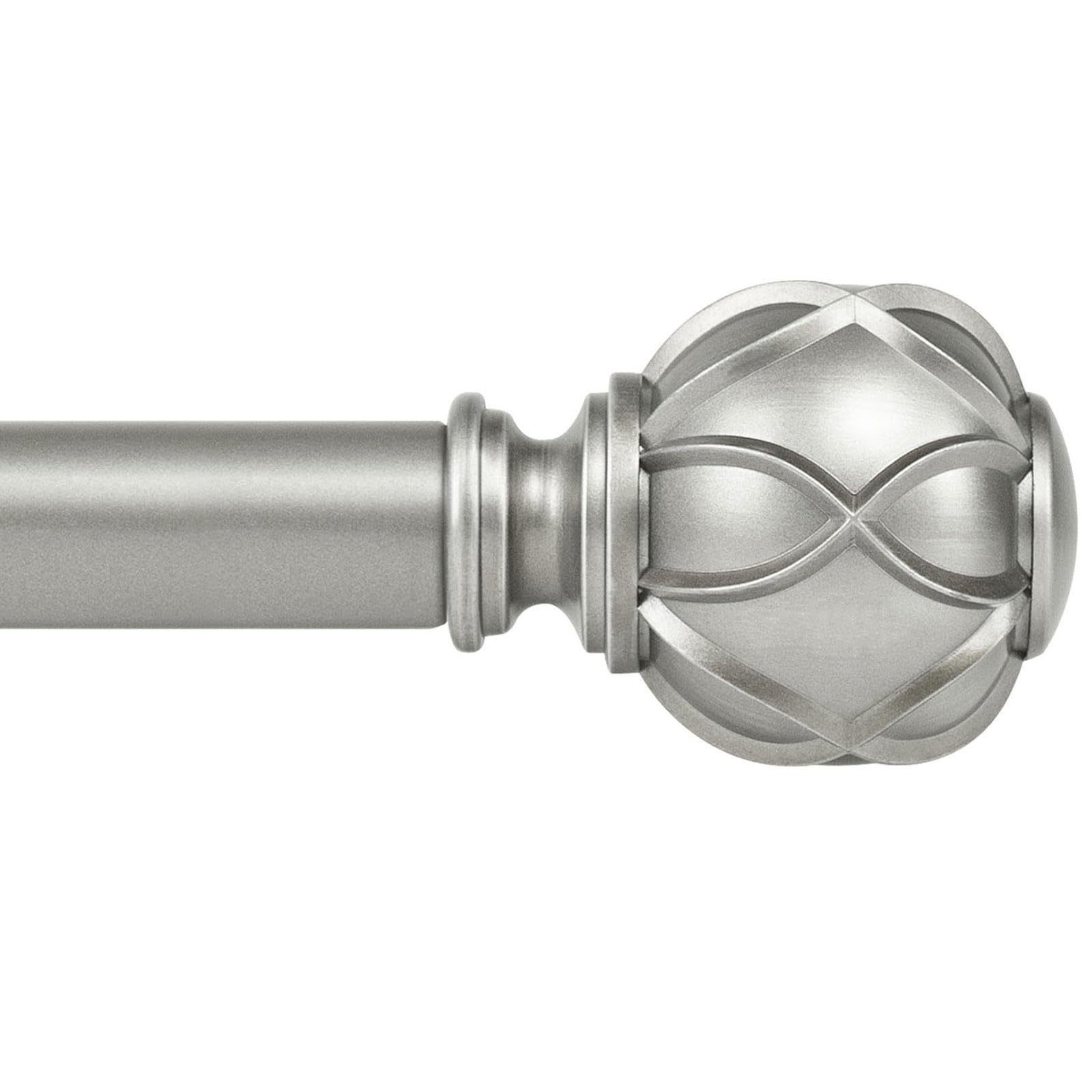 1 Inch Extra Long Curtain Rod 140 To 195 Inches Heavy Duty Rods For Windows 120 170  Adjustable Drapery With Netted Texture Finials