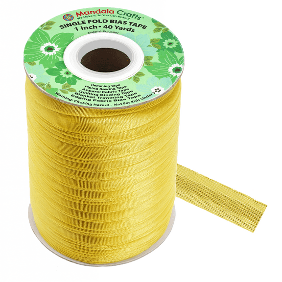 1 Inch Fabric Single Fold Bias Tape for Sewing Piping Hemming - 40 Yds Bias Tape Blanket Quilt Bias Binding Tape - Seam Binding Tape