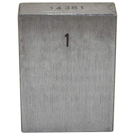 1 Inch Gauge Block with AS-1 Grade Inspection Certificate, Steel Rectangle, 10 µin Deviation
