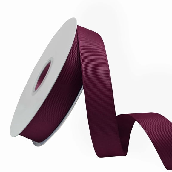 1 Inch Grosgrain Ribbon - 50Yards Craft Ribbon for Gift Wrapping, Wedding Decor, Hair Bows & DIY Projects Burgundy