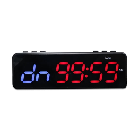 1 Inch Gym Timer Interval Timer,Bluetooth APP Control Battery Powered Workout Fitness Clock,Countdown/UP