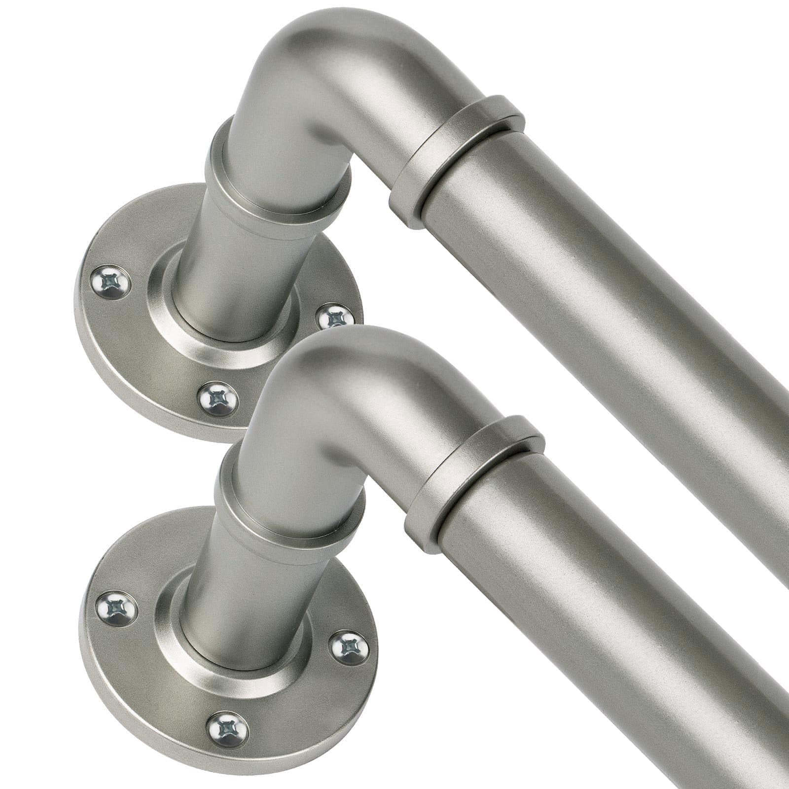 1 Inch Heavy Duty Curtain Rod 2 Pack, Adjustable Splicing Window Rods ...