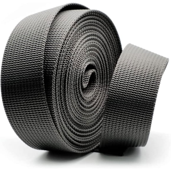 1 Inch Heavy Nylon Webbing - Straps for Arts and Crafts, Luxury Bag Strap High Density Webbing (5 Yards, Black)