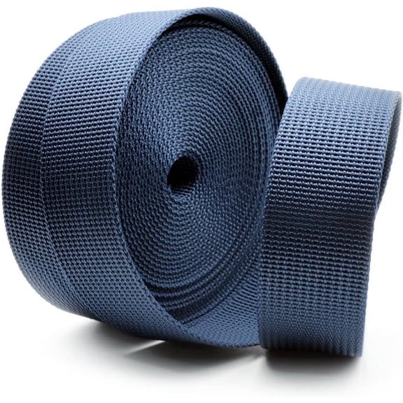 1 Inch Heavy Nylon Webbing - Straps for Arts and Crafts, Luxury Bag Strap High Density Webbing (5 Yards, Navy)