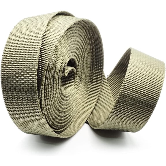 1 Inch Heavy Nylon Webbing - Straps for Arts and Crafts, Luxury Bag Strap High Density Webbing (5 Yards, Olive Drab)