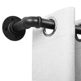 thumbnail image 1 of 1 Inch Industrial Adjustable Curtain Rod for Windows 16 to 28,Indoor/Outdoor Pipe Wrap Around Curtain Rod, 1 of 9