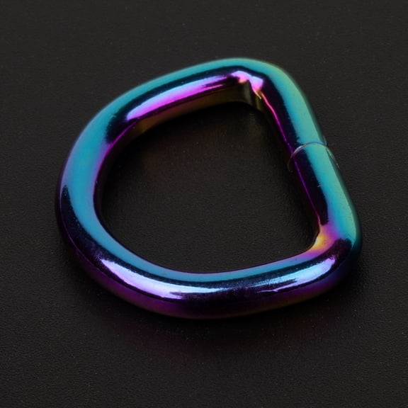 Country Brook Design® 1 Inch Iridescent Rainbow Heavy Welded D-Rings, 25 Pack