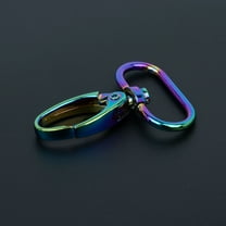 Country Brook Design® 1 Inch Iridescent Rainbow Lobster Clip Swivel Snap Hook, 10 Pack
