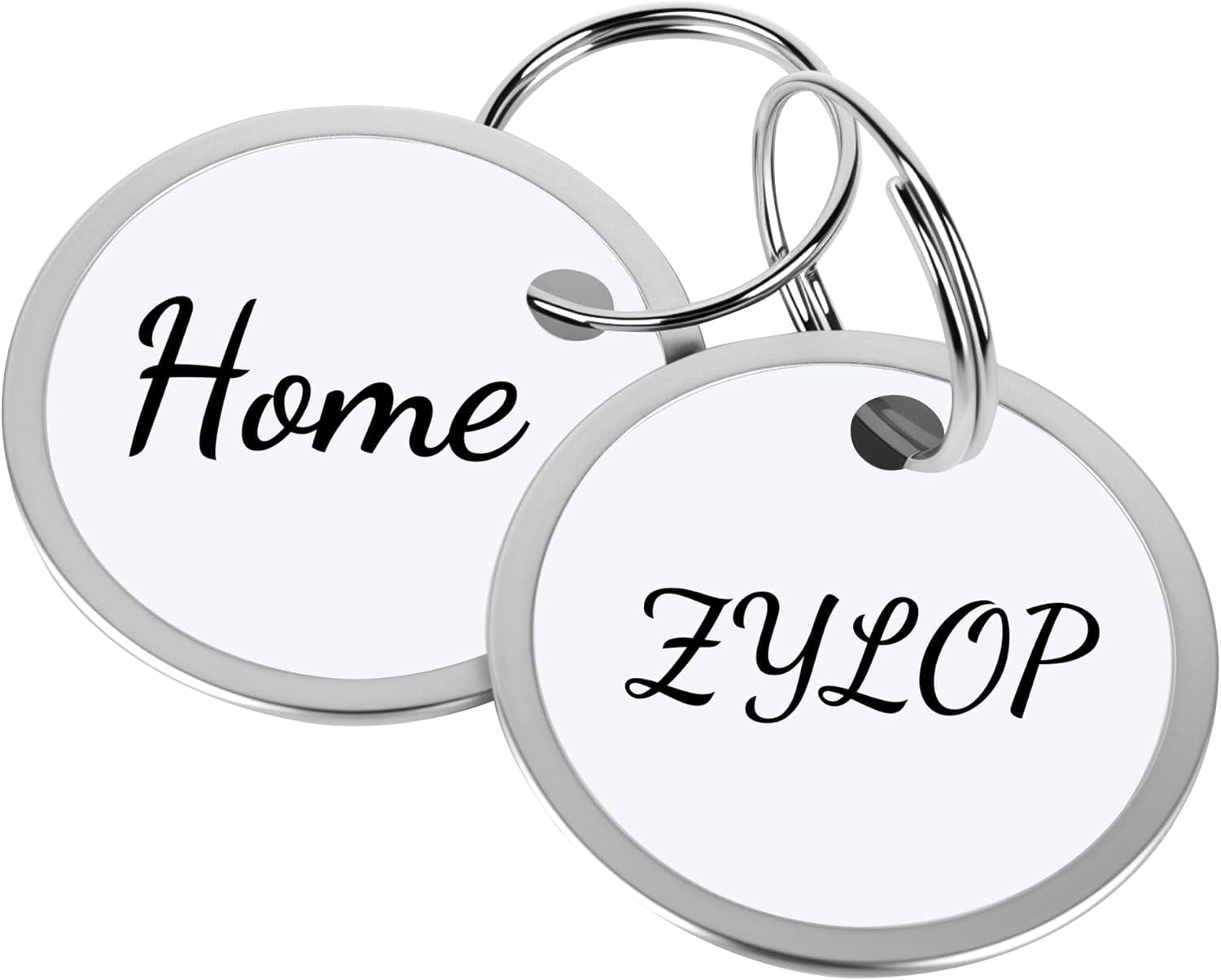 1 Inch Key Tags with Labels - 30 Pack Metal Rim Key Chain ID Tags ...