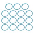 thumbnail image 1 of 1 Inch Loose Leaf Binder Rings Metal Colorful DIY Keychain for Index Card Scrapbooks, Blue, 15 Pack, 1 of 5