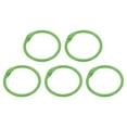 thumbnail image 1 of 1 Inch Loose Leaf Binder Rings Metal Colorful DIY Keychain for Index Card Scrapbooks, Green, 5 Pack, 1 of 5