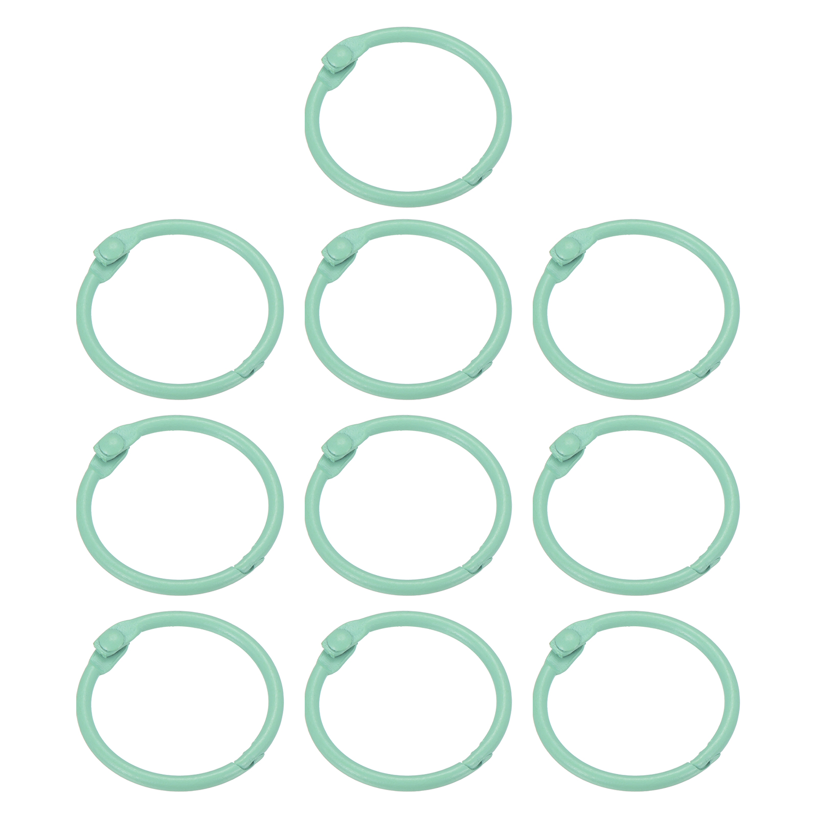 1 Inch Loose Leaf Binder Rings Metal Colorful DIY Keychain for Index Card  Scrapbooks, Mint Green, 10 Pack - Walmart.com