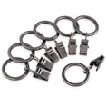 thumbnail image 1 of 1 Inch Metal Curtain Clip Rings in Gunmetal, Set of 20, 1 of 1