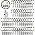 thumbnail image 1 of 1 Inch Metal Curtain Rings with Clips in Sliver, Curtain Hangers Clips, Drapery Clips with Rings, Set of 100, 1 of 7