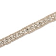 thumbnail image 1 of 1 Inch Metallic Floral Mirror Rhinestone Corded Mesh Trim By The Yard For Sewing, Crafts, Decor, or Upholstery (Gold, 5 Yards), 1 of 3