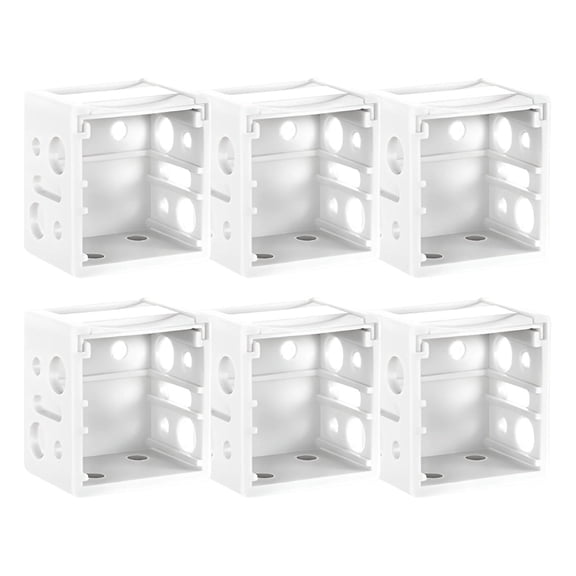 1 Inch Mini Blind Brackets,6 Pcs Plastic Box Mounting Bracket with Screws,Horizontal Blinds Window Blinds Headrail Bracket,Low Profile Box Mounting Bracket for Window Blinds(1.3x1x1.4")(White*36)