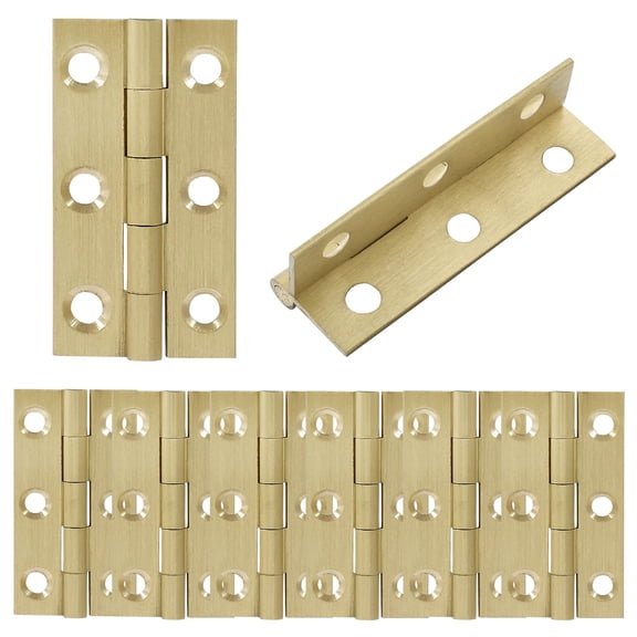 1 Inch Mini Solid Brass Hinges,Brass Cabinet Hinge Small Box Hinges Butt Hinge for Cabinet, Drawer, Wood Box