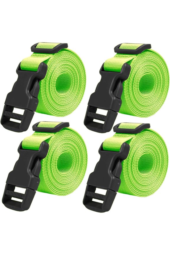 1 Inch Molle Backpack Accessory Strap Luggage Straps Cover Strap Sleeping Bag Strap with Buckle (Other Green, 24in)