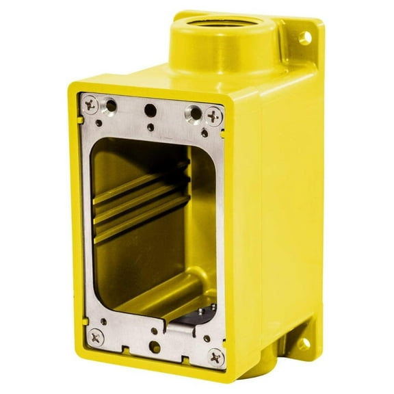 1 Inch NPT Electrical Box - PBT Enclosure & Stainless Steel Mounting Plate - Durable Conduit Box for Industrial & Commercial Applications