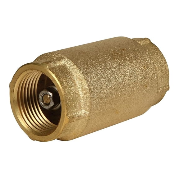 1 Inch No Lead Brass Check Valve - Water Well Pump Pressure Installation CVNL100BS - Durable Bronze Body & Buna-N Seal - 200 PSI WOG - NSF Certified