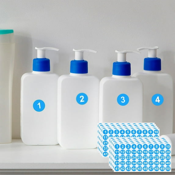 1 Inch Number Combination Stickers, 1 to 50 Stickers, 10 Sheets for Note Decoration + Durable + Easy to Use, Colorful Design, for College, Crafts, and Journaling, Adhesive, Labeling Supplies