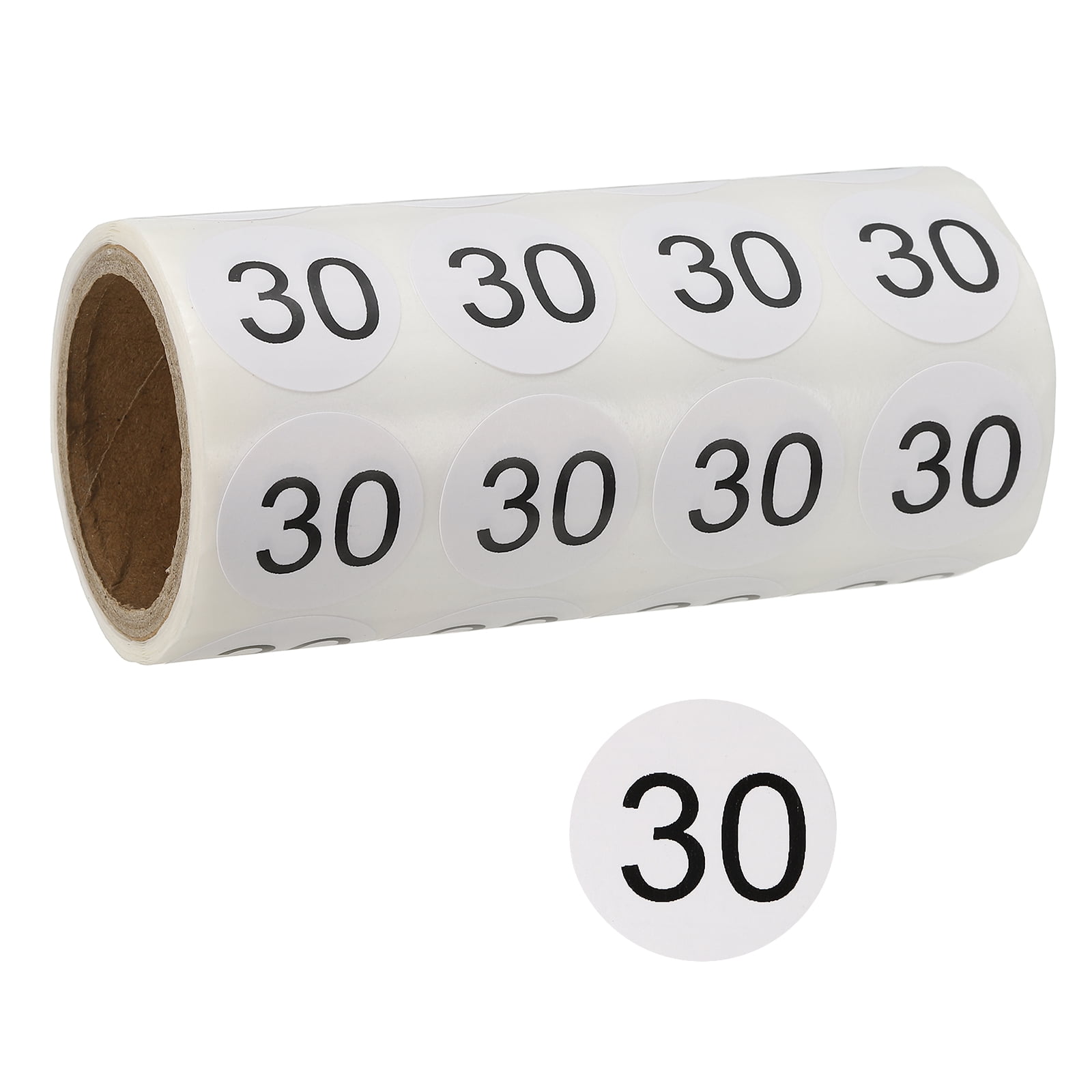 1 Inch Number Stickers, Number 30 Sticker Numbers Labels Round Small ...