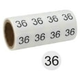 thumbnail image 1 of 1 Inch Number Stickers, Number 36 Sticker Numbers Labels Round Small Vinyl Self Adhesive Label Circle Decals 500 Pcs 1 Roll for Photo Album Poster Table, Black, 1 of 6