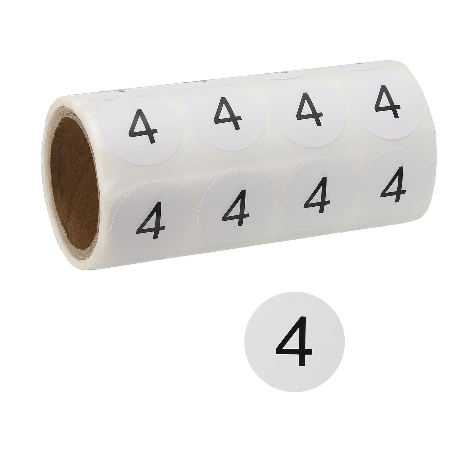 1 Inch Number Stickers, Number 4 Sticker Numbers Labels Round Small ...