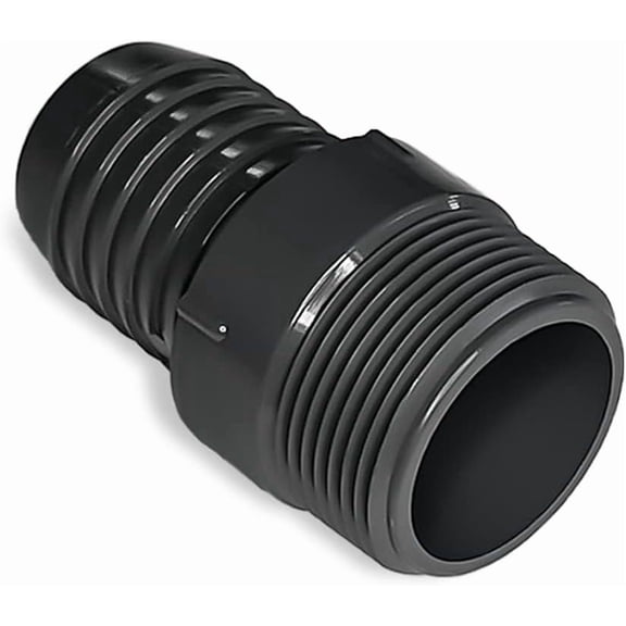 1 Inch PVC Hose Barb Connector 1" Insert x 1" MNPT Male Adapter Fitting for Garden Hose, Irrigation, and Water Line Systems