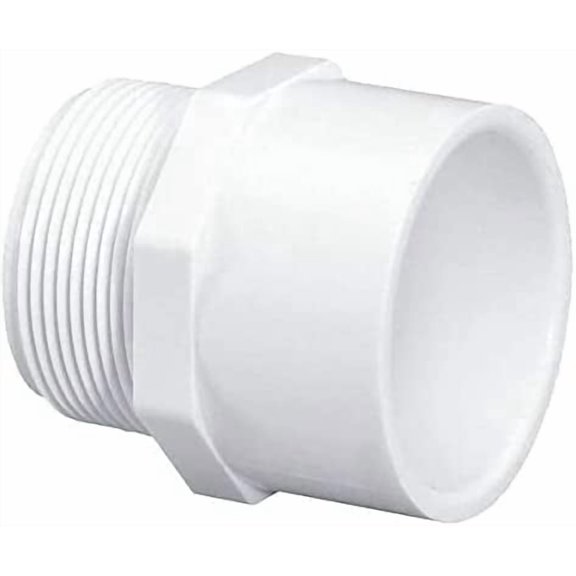 1 Inch PVC Male Adapter Pipe Fitting - SCH 40 PVC Fittings 1 Inch MNPTx 1 Inch Slip Socket PVC Connectors - PVC Pipe Connectors for Plumbing Water Line Male Adapter Fitting
