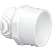 1 Inch PVC Male Adapter – SCH 40 Pipe Fitting with Slip Socket x 1 MNPT Male Thread, White PVC Connector for Plumbing and Water Line Systems