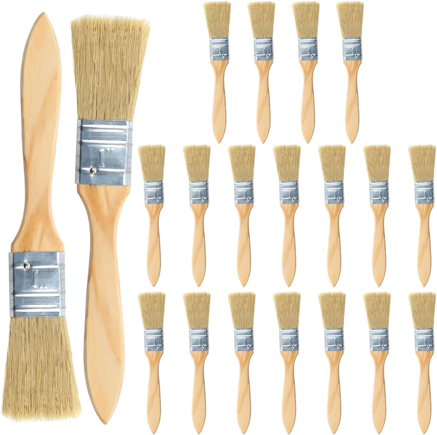 1 Inch Paint Brush Set,Paintbrush,20 Pack Small Paint Brushes for Furniture  Painting Walls, Ceilings, Woodwork